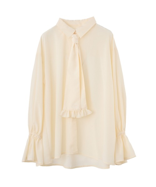idem（イデム）の「volume sleeve frill tie blouse / タイ付きブラウス（シャツ/ブラウス・レディース・ライトブルー/アイボリー・FREE）」の16枚目の写真