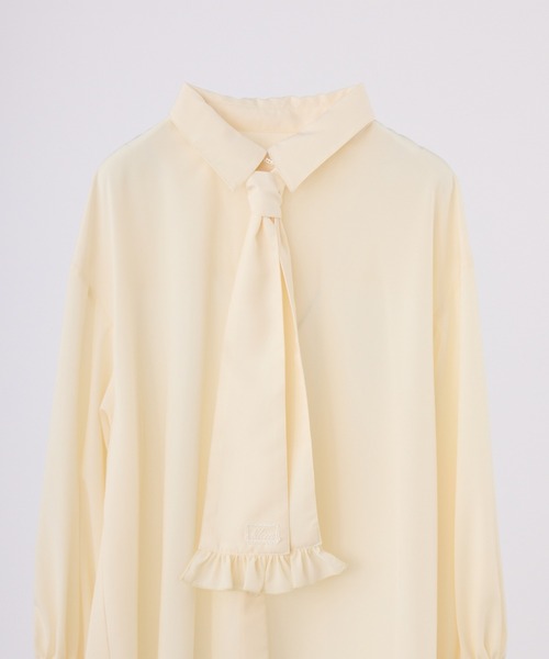 idem（イデム）の「volume sleeve frill tie blouse / タイ付きブラウス（シャツ/ブラウス・レディース・ライトブルー/アイボリー・FREE）」の17枚目の写真