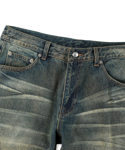 NOT4NERD（ノットフォーナード）の「Symbol Stitch Low Rise Flare Fit Denim Pants - Deep Blue（デニムパンツ・レディース・その他・X-LARGE/SMALL/MEDIUM/LARGE）」の12枚目の写真