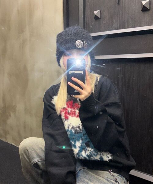 NOT4NERD(ノットフォーナード)の「Symbol Stitch Low Rise Flare Fit Denim Pants - Deep Blue(デニムパンツ・レディース・その他・X-LARGE/SMALL/MEDIUM/LARGE)」の6枚目の写真
