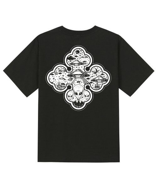 KAN6312(カン6312)の「KTB0130 UFO 半袖Tシャツ - ブラック(Tシャツ/カットソー・メンズ・その他・LARGE/MEDIUM/SMALL/X-LARGE)」の1枚目の写真