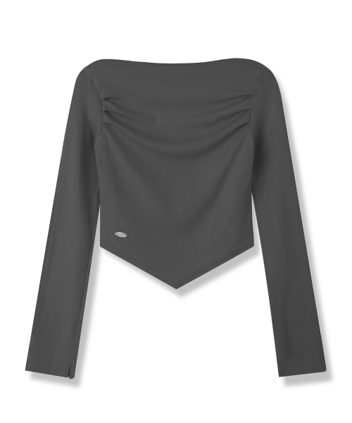 Vivacious(ビバシャス)の「V-cut Minimal Long Sleeve - 4COL(Tシャツ/カットソー・レディース・アイボリー/チャコール/ブラック/ベージュ・SMALL/MEDIUM/LARGE)」の11枚目の写真