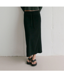 D. BASIC KNIT FOLD LONG SKIRT - 2 COLOR