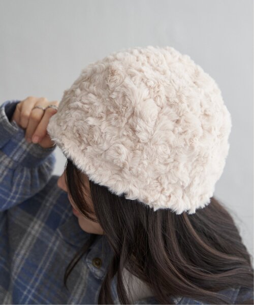 VENCEEXCHANGE(ヴァンスエクスチェンジ)の「ファーカールロシアンハット(ハット・レディース・ブラック/ブラウン/ホワイト/ベージュ・FREE)」の4枚目の写真