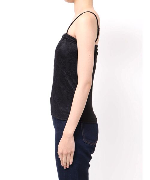 MERCURYDUO（マーキュリーデュオ）の「2WAYカップ付レースベアインナー（キャミソール・レディース・ブラック/オフホワイト・FREE）」の5枚目の写真