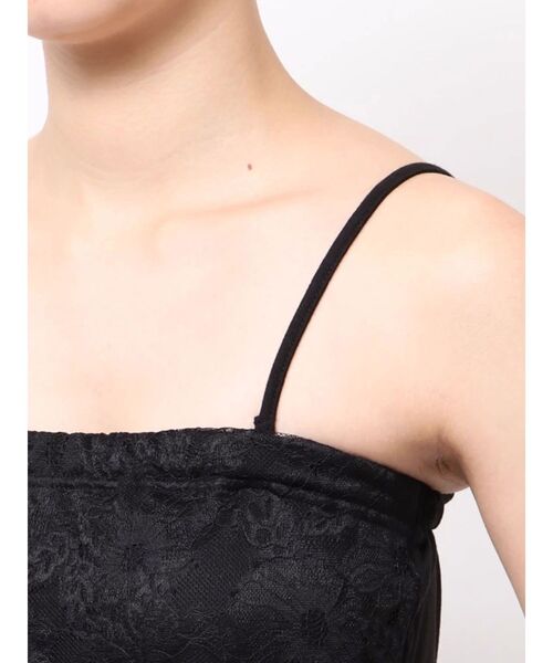 MERCURYDUO（マーキュリーデュオ）の「2WAYカップ付レースベアインナー（キャミソール・レディース・ブラック/オフホワイト・FREE）」の8枚目の写真