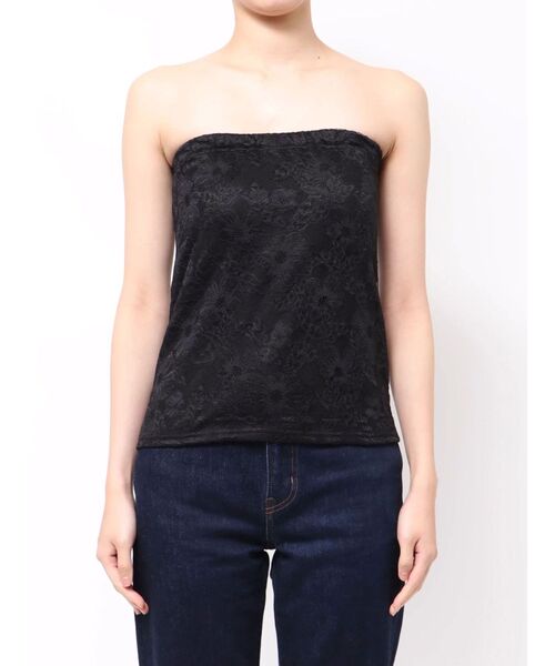 MERCURYDUO（マーキュリーデュオ）の「2WAYカップ付レースベアインナー（キャミソール・レディース・ブラック/オフホワイト・FREE）」の13枚目の写真