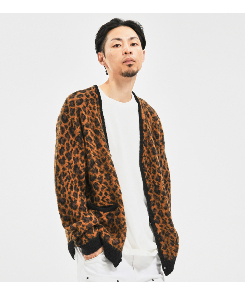 LEOPARD CARDIGAN CAMEL