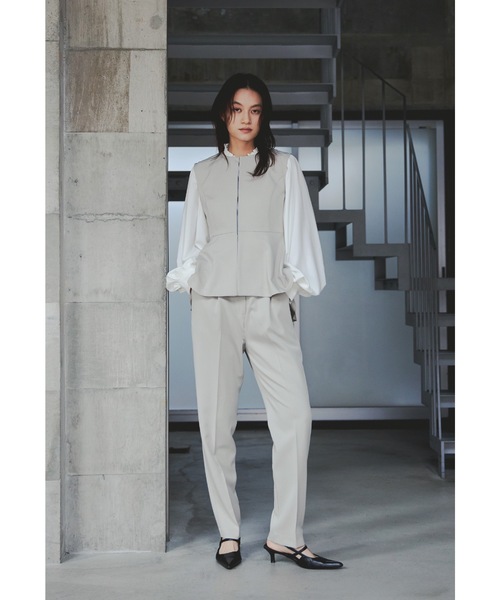 フレアベストセットアップパンツスーツ 3点セット レディース