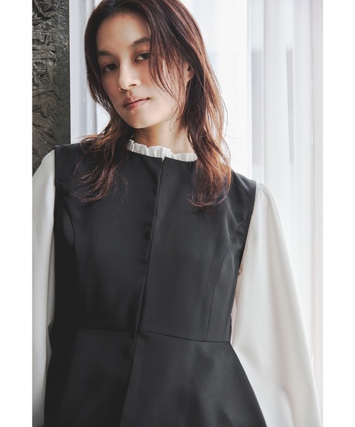 フレアベストセットアップパンツスーツ 3点セット レディース