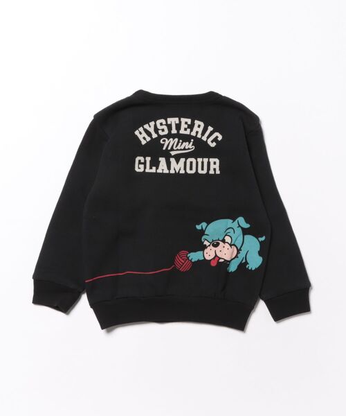 HYSTERIC MINI(ヒステリックミニ)の「KNIT WITH MINI 裏毛トレーナー(スウェット・キッズ・ブラック/マジェンタ/ホワイト・100)」の5枚目の写真