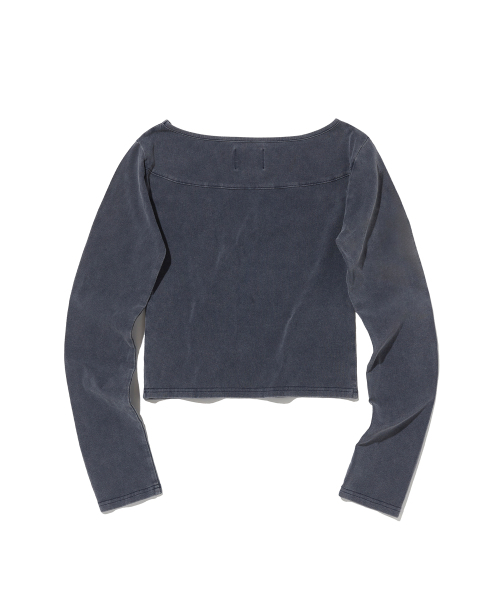 suade（スエード）の「66 WASHED LONG SLEEVE [NAVY]（Tシャツ/カットソー・レディース・その他・SMALL/LARGE）」の2枚目の写真