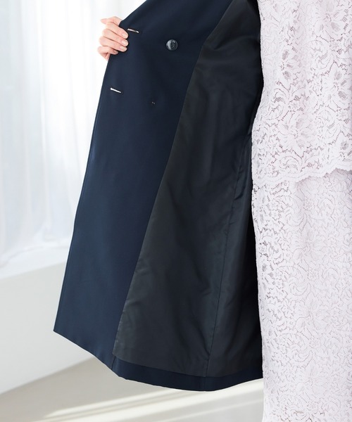 Honeys（ハニーズ）の「【非フッ素撥水加工】撥水加工トレンチコート（トレンチコート・レディース・ネイビー/ピンクベージュ/ブラック/ライトベージュ・3L/L/LL/M/S）」の14枚目の写真