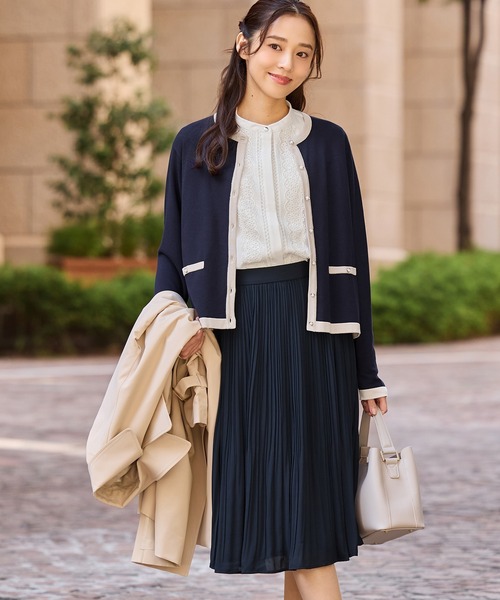 Honeys（ハニーズ）の「【非フッ素撥水加工】撥水加工トレンチコート（トレンチコート・レディース・ネイビー/ピンクベージュ/ブラック/ライトベージュ・3L/L/LL/M/S）」の20枚目の写真