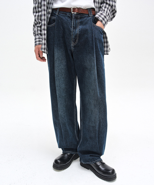 DECET(デケト)の「Deep Pleats Wide Jeans DCPT030DBlueA(デニムパンツ・レディース・その他・26/28/30/32/34)」の14枚目の写真