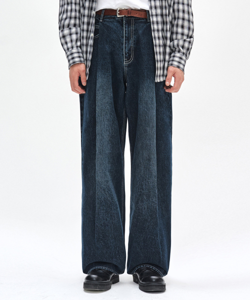 DECET(デケト)の「Deep Pleats Wide Jeans DCPT030DBlueA(デニムパンツ・レディース・その他・26/28/30/32/34)」の8枚目の写真