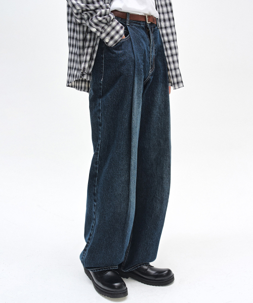 DECET(デケト)の「Deep Pleats Wide Jeans DCPT030DBlueA(デニムパンツ・レディース・その他・26/28/30/32/34)」の13枚目の写真