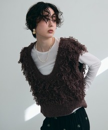 Trish | ループ編みUネックニットベスト(ベスト)