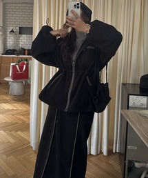 WILLFULLY | bi color piping fleece drawstring tops(その他トップス)