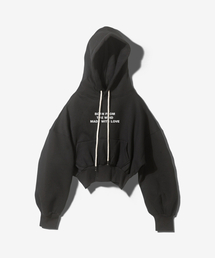 FANSHOW（ファンショー）の「MWL CROP DOUBLE JERSEY HOODIE - BLACK（パーカー）」