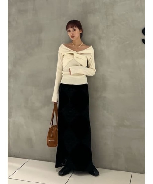 セール】VELOUR L/SK ベロア ロングスカート 秋服 冬服（スカート