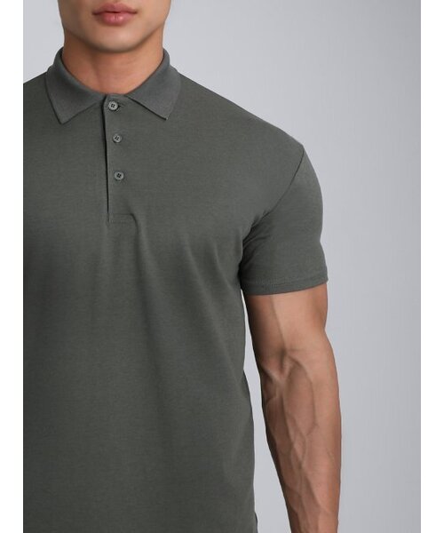 RVD（アールブイディー）の「無地モーダルマッスルフィットポロシャツ（カーキ）（ポロシャツ・メンズ・その他・LARGE/X-LARGE/2XL）」の2枚目の写真