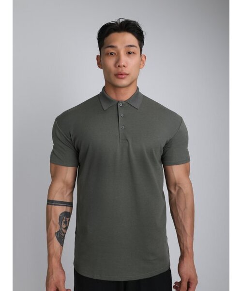 RVD（アールブイディー）の「無地モーダルマッスルフィットポロシャツ（カーキ）（ポロシャツ・メンズ・その他・LARGE/X-LARGE/2XL）」の3枚目の写真