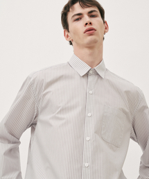 ANOBLIR（アノブリアー）の「リードストライプシャツ[ライトグレー]（シャツ/ブラウス）」