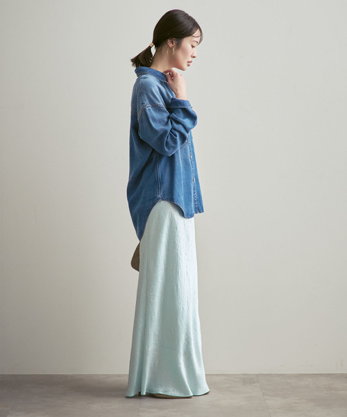 Noble（ノーブル）の「フェードカラービッグポケットシャツ（シャツ/ブラウス・レディース・チャコールグレー/ネイビー・FREE）」の18枚目の写真