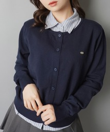 SPINNS | 一枚で完成♪きちんと感漂うシャツレイヤード風ニットカーデ(ニット/セーター)