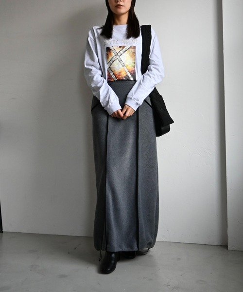 WILLFULLY(ウィルフリー)の「vintage like print long T(Tシャツ/カットソー・レディース・グレー系その他/ブラック/オートミール・FREE)」の15枚目の写真