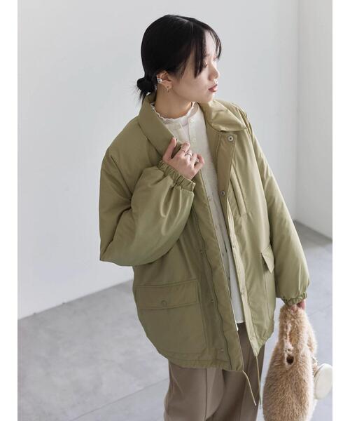 Samansa Mos2 blue（サマンサモスモスブルー）の「襟付中綿ブルゾン（ブルゾン・レディース・ライトベージュ/ブラック/カーキ・F）」の3枚目の写真