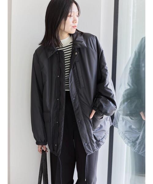 襟付中綿ブルゾン（ブルゾン）｜Samansa Mos2 blue（サマンサモスモス