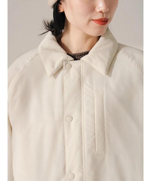 Samansa Mos2 blue（サマンサモスモスブルー）の「襟付中綿ブルゾン（ブルゾン・レディース・ライトベージュ/ブラック/カーキ・F）」の10枚目の写真