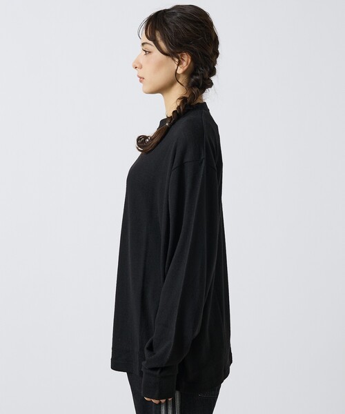 ABAHOUSE（アバハウス）の「【LUCEBER/ルースバー】MERINO WOOL LONG SLEEVE TEE/メリノウールロングスリーブニットソー（ニット/セーター・メンズ・ブラック・M/L/XL）」の14枚目の写真
