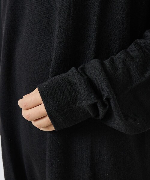 ABAHOUSE（アバハウス）の「【LUCEBER/ルースバー】MERINO WOOL LONG SLEEVE TEE/メリノウールロングスリーブニットソー（ニット/セーター・メンズ・ブラック・M/L/XL）」の17枚目の写真