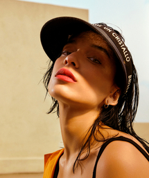 BBYB（ビービーワイビー）の「天然ラフィアサンバイザーキャップ（ブラック）（サンバイザー）」