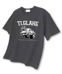ダウンアラウンド オーバーサイズ 半袖Tシャツ ダークグレー