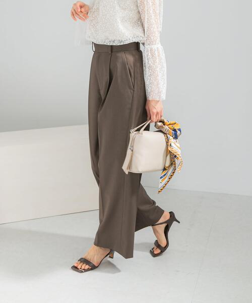 URBAN RESEARCH ROSSO WOMEN（アーバンリサーチ　ロッソ）の「防シワハイウエストワイドスラックス（その他パンツ・レディース・モカ/ライトベージュ/ブラック・TALL/38/36/34）」の3枚目の写真