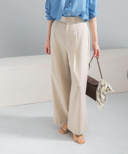 URBAN RESEARCH ROSSO WOMEN（アーバンリサーチ　ロッソ）の「防シワハイウエストワイドスラックス（その他パンツ・レディース・モカ/ライトベージュ/ブラック・TALL/38/36/34）」の15枚目の写真