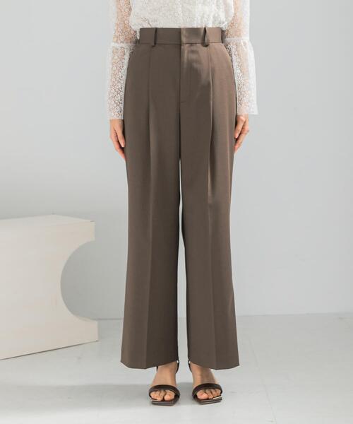 URBAN RESEARCH ROSSO WOMEN（アーバンリサーチ　ロッソ）の「防シワハイウエストワイドスラックス（その他パンツ・レディース・モカ/ライトベージュ/ブラック・TALL/38/36/34）」の14枚目の写真