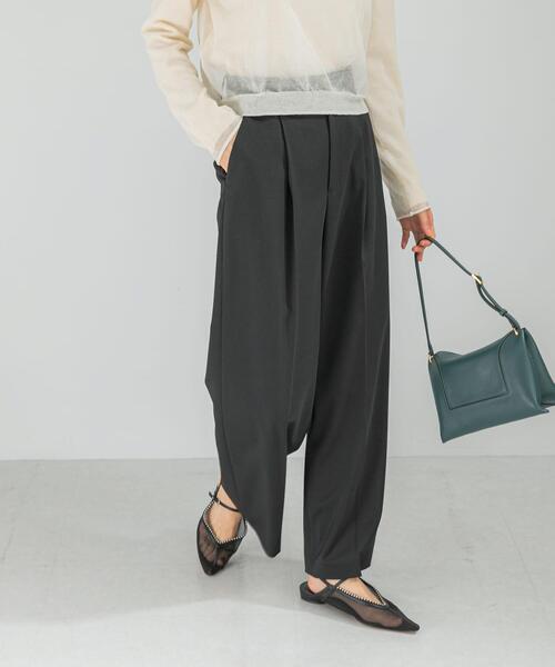URBAN RESEARCH ROSSO WOMEN（アーバンリサーチ　ロッソ）の「防シワハイウエストワイドスラックス（その他パンツ・レディース・モカ/ライトベージュ/ブラック・TALL/38/36/34）」の22枚目の写真