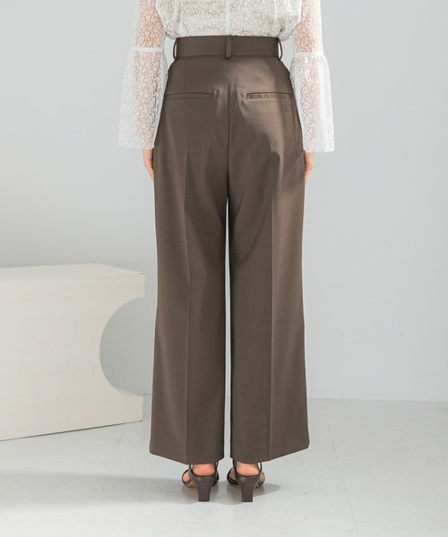 URBAN RESEARCH ROSSO WOMEN（アーバンリサーチ　ロッソ）の「防シワハイウエストワイドスラックス（その他パンツ・レディース・モカ/ライトベージュ/ブラック・TALL/38/36/34）」の8枚目の写真