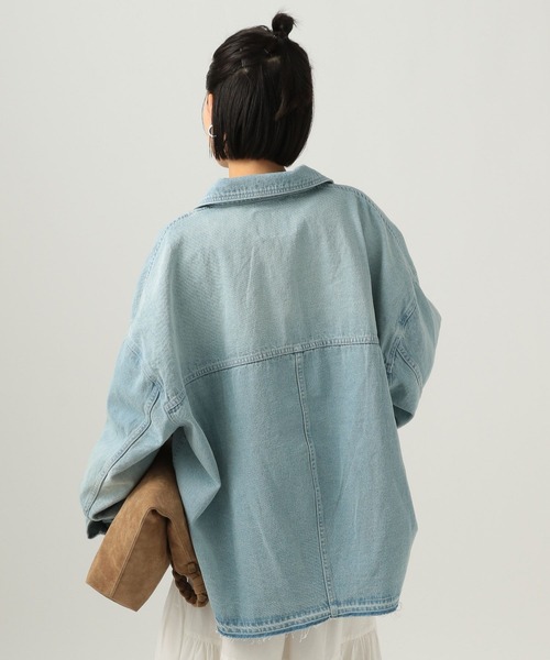 BAYFLOW（ベイフロー）の「デニムカバーオール（デニムジャケット・レディース・サックスブルー/インディゴブルー/ブラウン・SMALL/MEDIUM）」の15枚目の写真