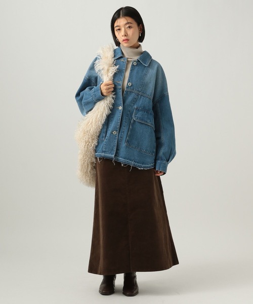 BAYFLOW（ベイフロー）の「デニムカバーオール（デニムジャケット・レディース・サックスブルー/インディゴブルー/ブラウン・SMALL/MEDIUM）」の16枚目の写真