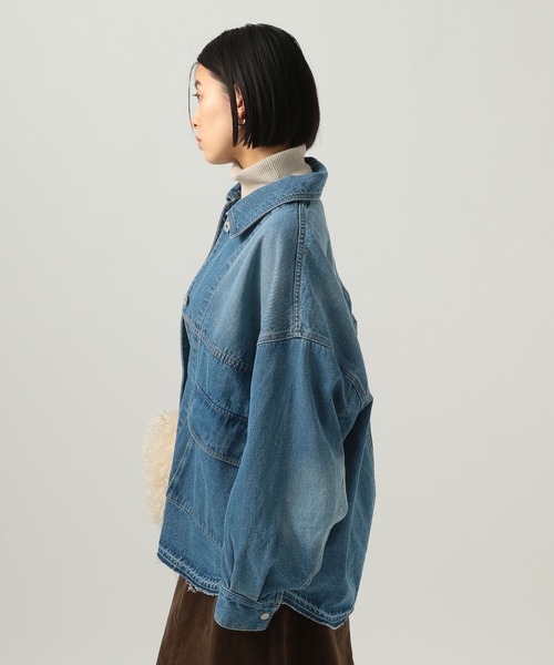 BAYFLOW（ベイフロー）の「デニムカバーオール（デニムジャケット・レディース・サックスブルー/インディゴブルー/ブラウン・SMALL/MEDIUM）」の18枚目の写真