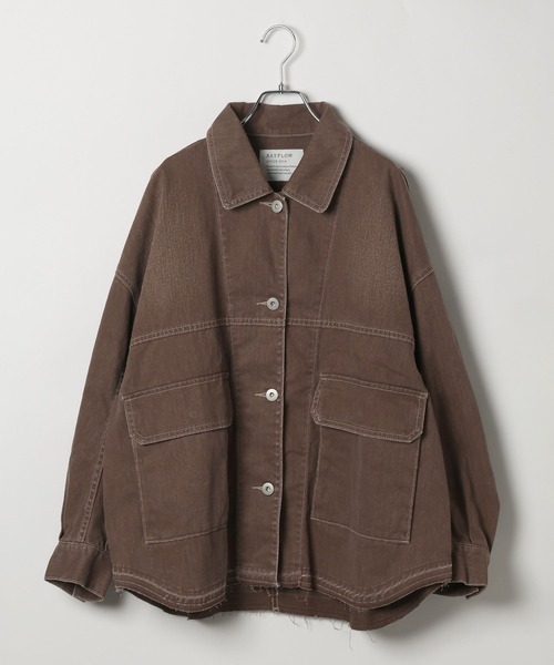 BAYFLOW（ベイフロー）の「デニムカバーオール（デニムジャケット・レディース・サックスブルー/インディゴブルー/ブラウン・SMALL/MEDIUM）」の20枚目の写真