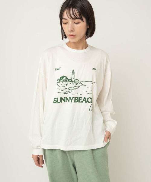 RNA-N(アールエヌエーエヌ)の「M2615 ロゴプリントロンT(Tシャツ/カットソー・レディース・スミクロ/キナリ/サックスブルー・FREE)」の10枚目の写真