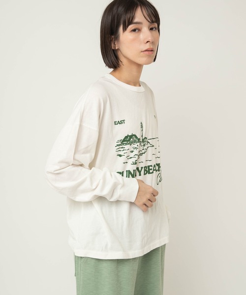 RNA-N(アールエヌエーエヌ)の「M2615 ロゴプリントロンT(Tシャツ/カットソー・レディース・スミクロ/キナリ/サックスブルー・FREE)」の11枚目の写真