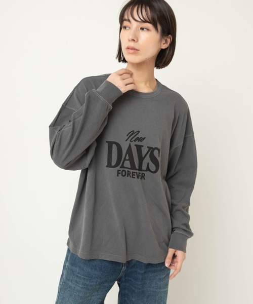 RNA-N(アールエヌエーエヌ)の「M2615 ロゴプリントロンT(Tシャツ/カットソー・レディース・スミクロ/キナリ/サックスブルー・FREE)」の13枚目の写真